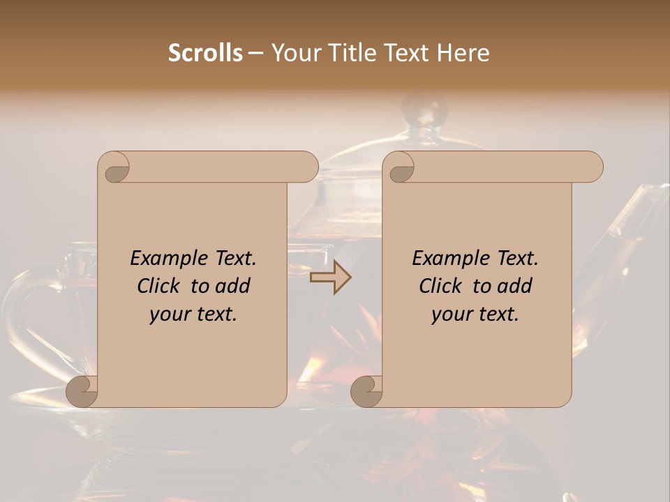 Ceremony Leaf Glass PowerPoint Template