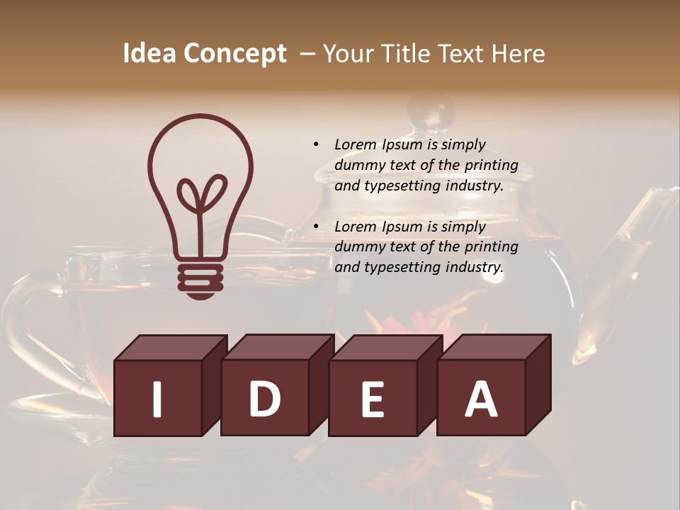 Ceremony Leaf Glass PowerPoint Template