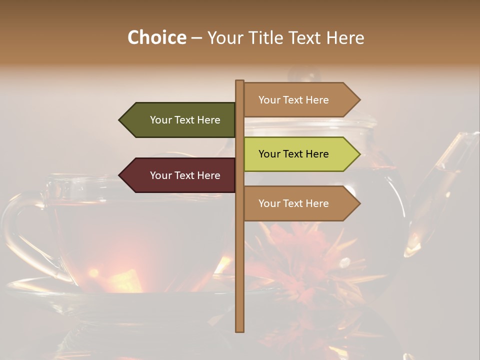 Ceremony Leaf Glass PowerPoint Template