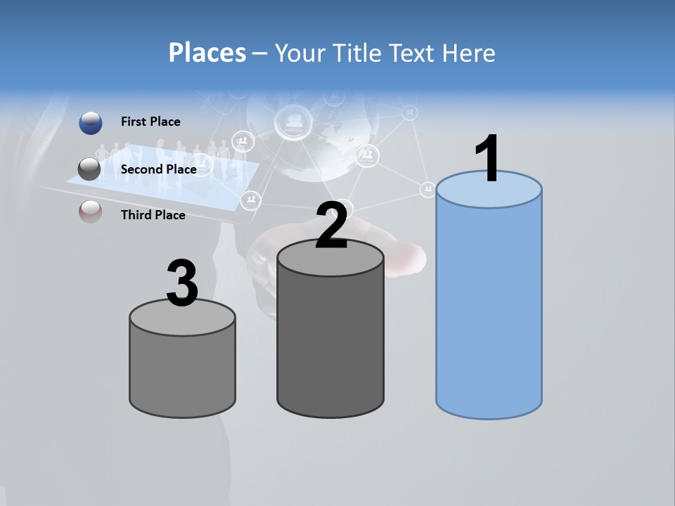 Slim Tool Holding PowerPoint Template
