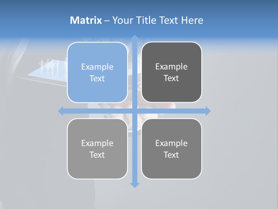 Slim Tool Holding PowerPoint Template