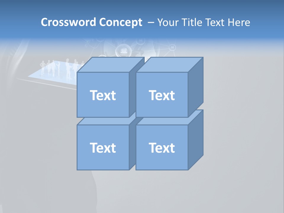 Slim Tool Holding PowerPoint Template