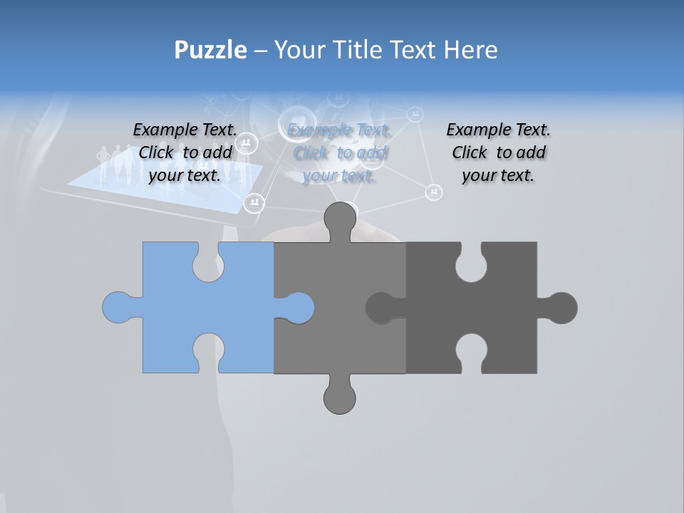 Slim Tool Holding PowerPoint Template