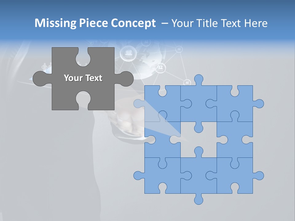 Slim Tool Holding PowerPoint Template