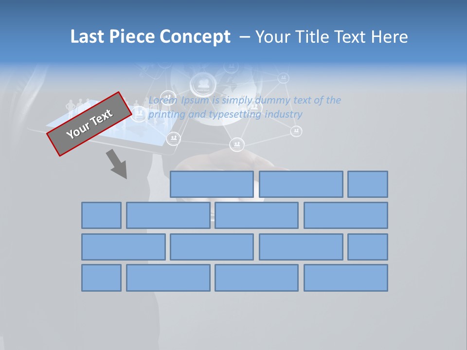 Slim Tool Holding PowerPoint Template