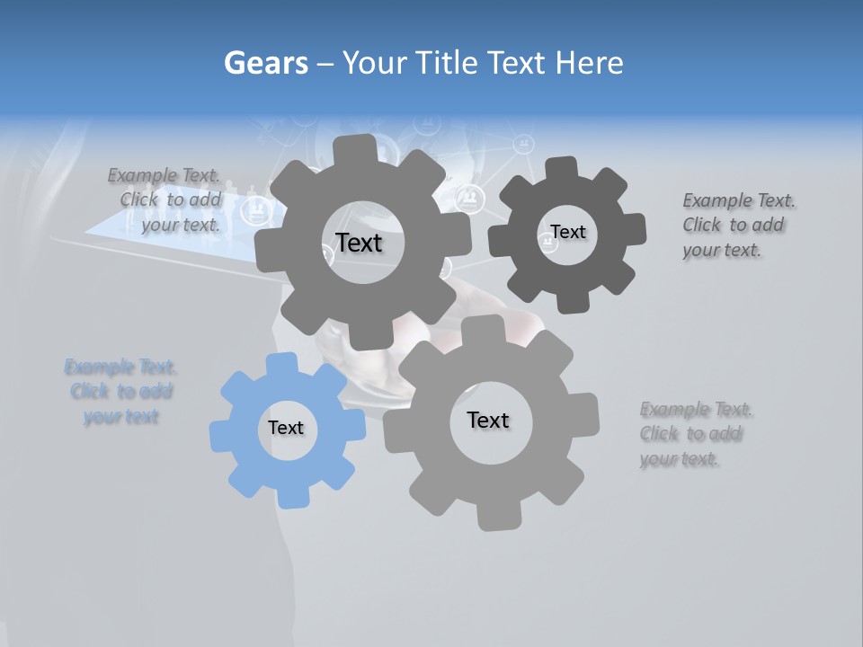 Slim Tool Holding PowerPoint Template