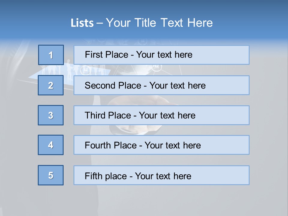 Slim Tool Holding PowerPoint Template