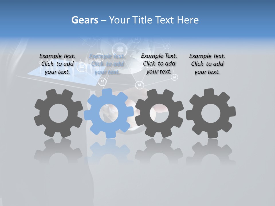 Slim Tool Holding PowerPoint Template