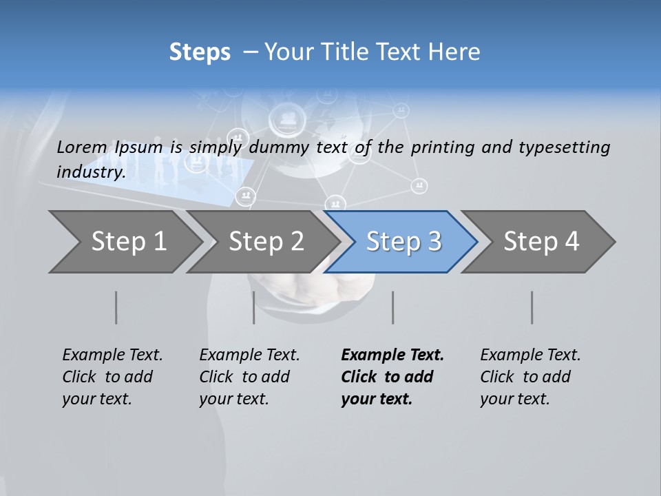 Slim Tool Holding PowerPoint Template