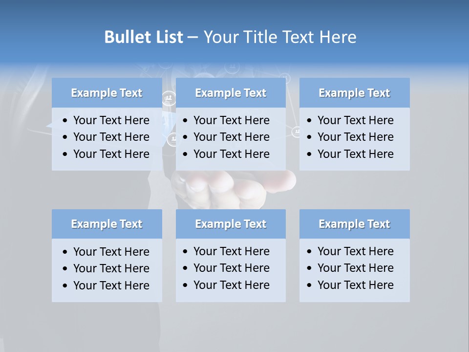 Slim Tool Holding PowerPoint Template