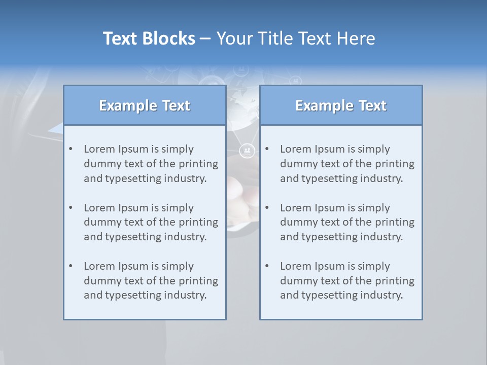 Slim Tool Holding PowerPoint Template