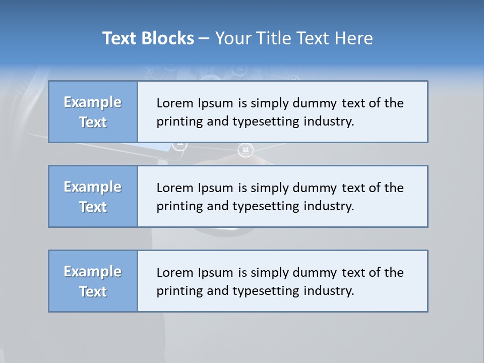 Slim Tool Holding PowerPoint Template