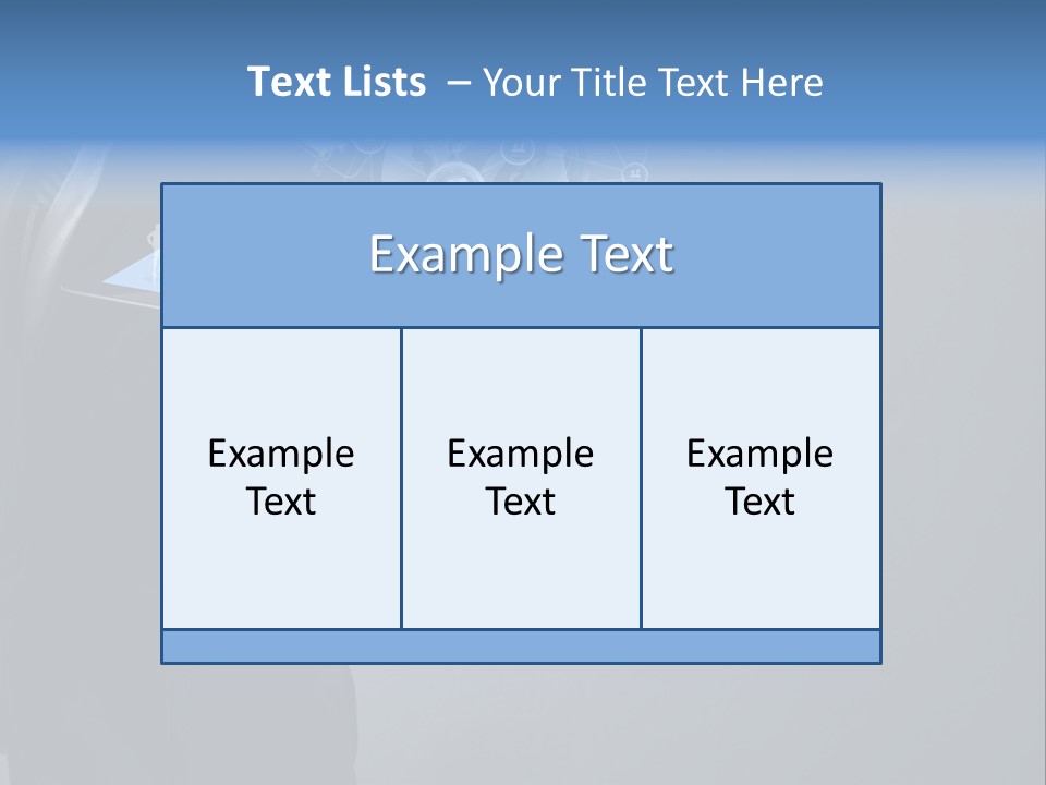 Slim Tool Holding PowerPoint Template