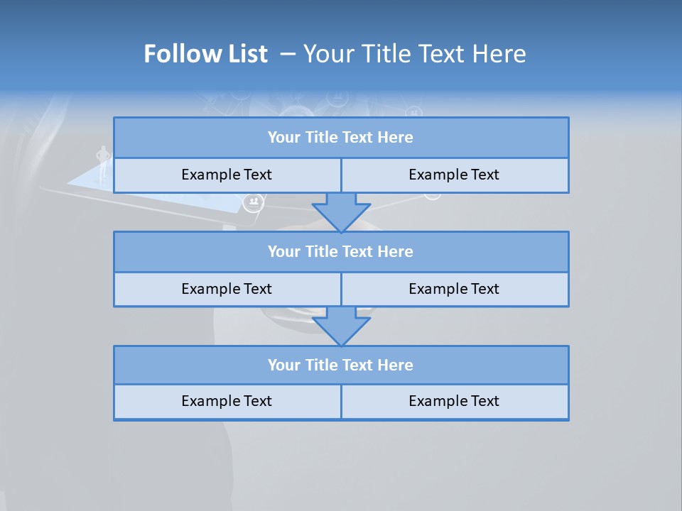 Slim Tool Holding PowerPoint Template