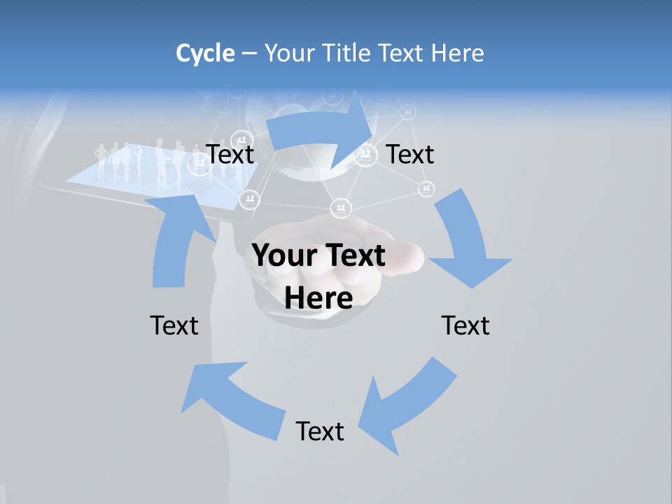 Slim Tool Holding PowerPoint Template