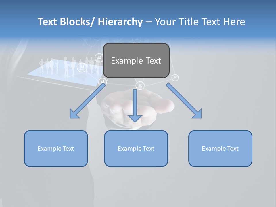Slim Tool Holding PowerPoint Template