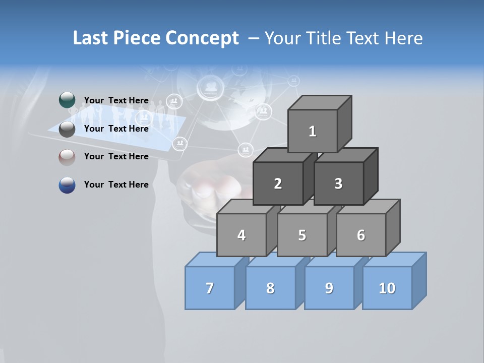Slim Tool Holding PowerPoint Template