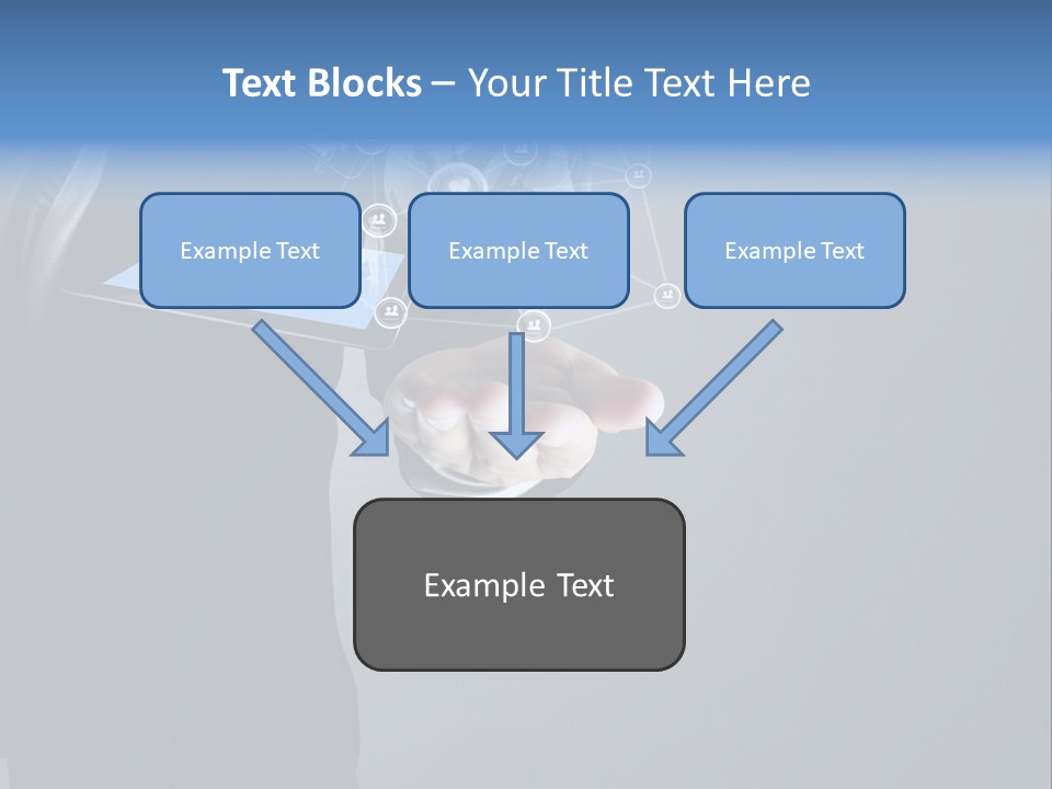 Slim Tool Holding PowerPoint Template