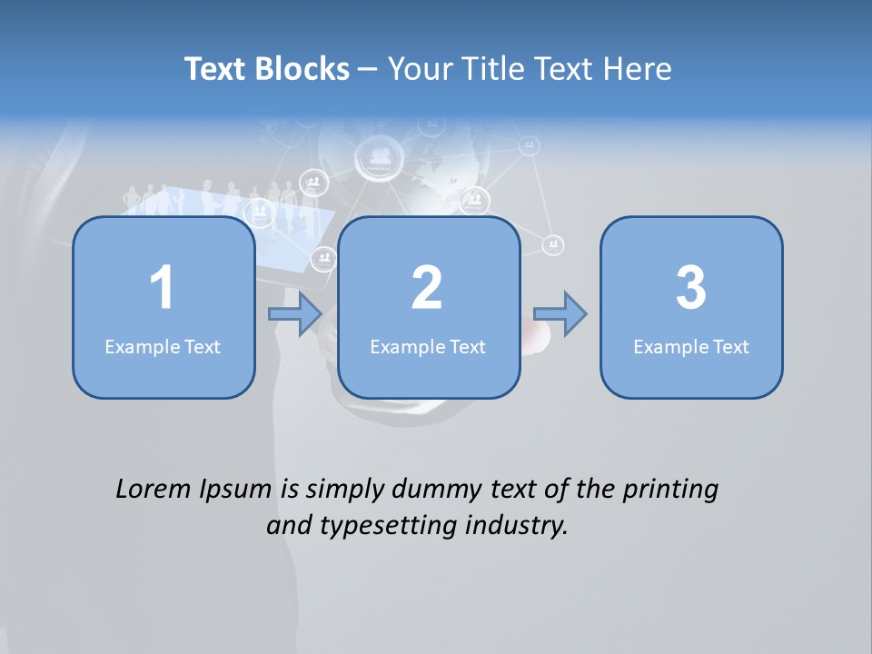 Slim Tool Holding PowerPoint Template