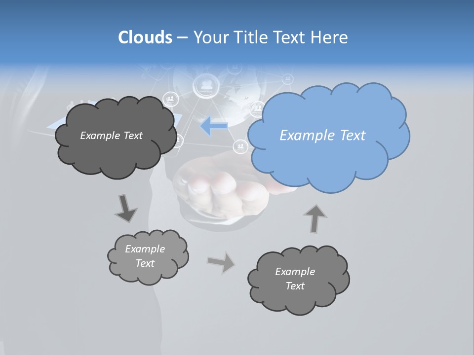 Slim Tool Holding PowerPoint Template