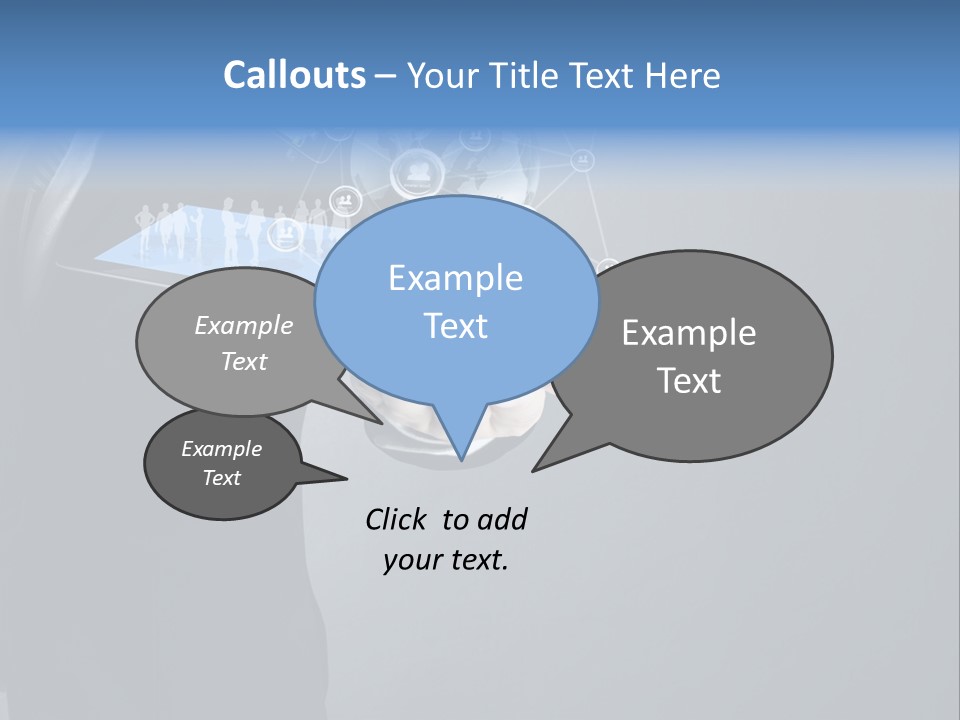 Slim Tool Holding PowerPoint Template