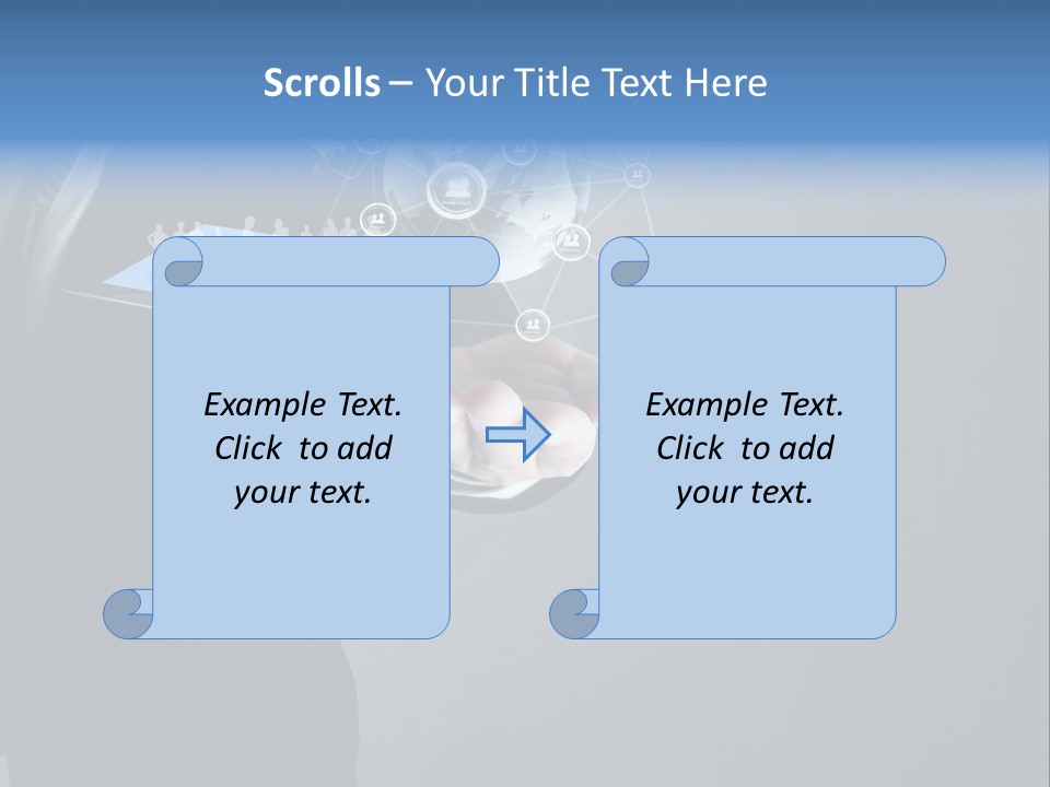 Slim Tool Holding PowerPoint Template