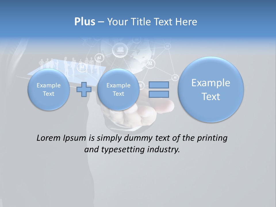 Slim Tool Holding PowerPoint Template