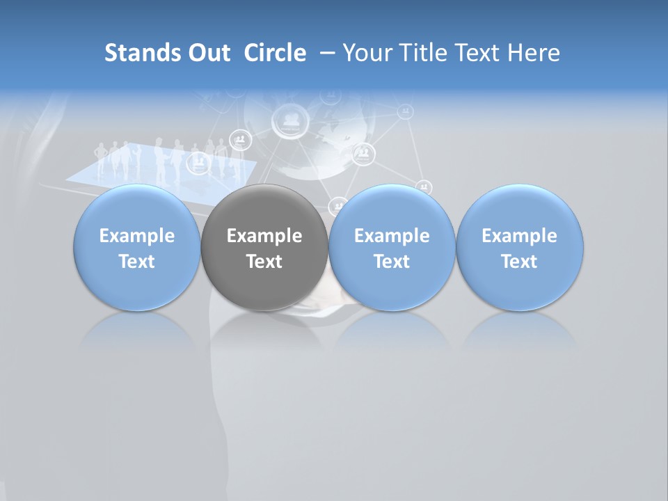 Slim Tool Holding PowerPoint Template