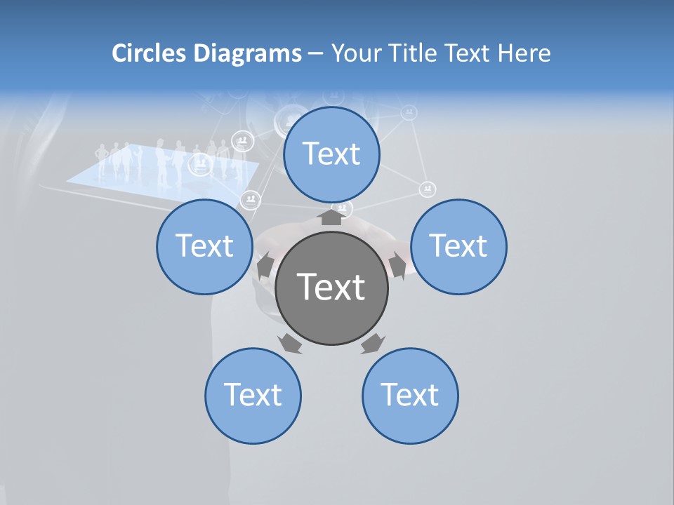 Slim Tool Holding PowerPoint Template