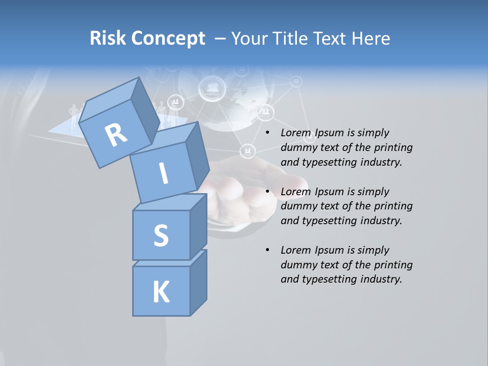 Slim Tool Holding PowerPoint Template