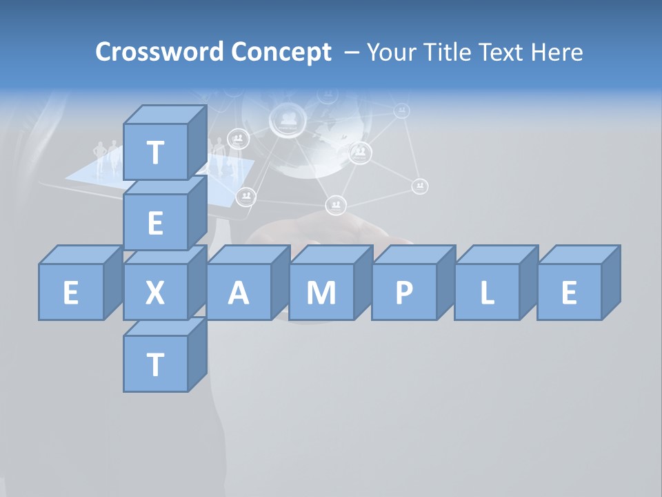 Slim Tool Holding PowerPoint Template