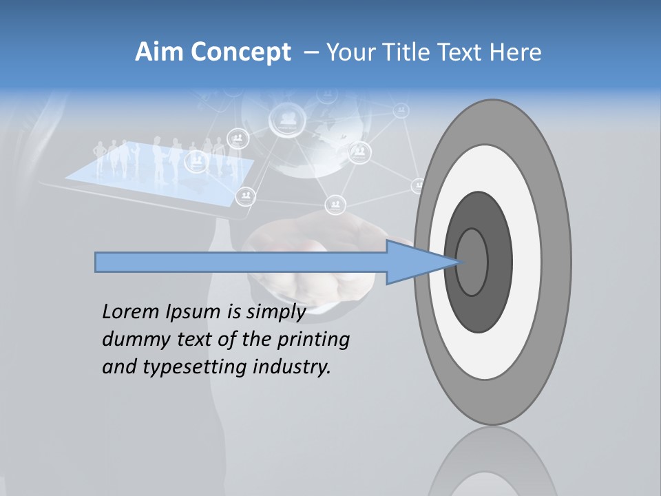Slim Tool Holding PowerPoint Template