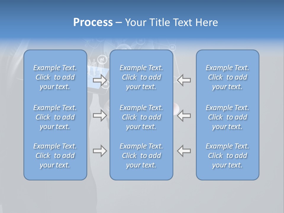 Slim Tool Holding PowerPoint Template