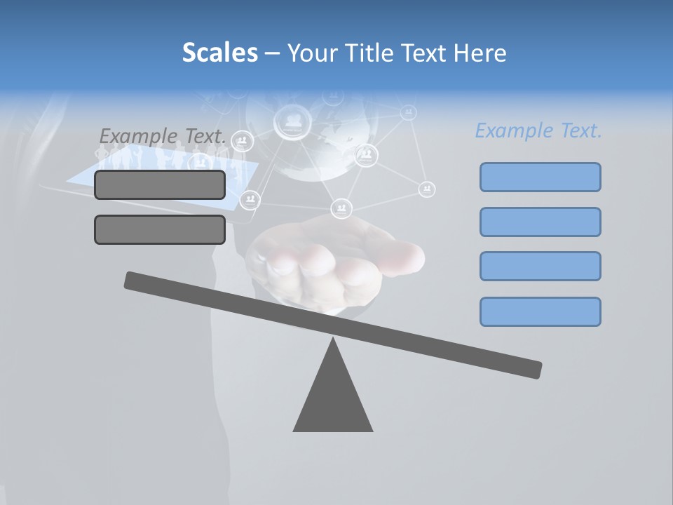 Slim Tool Holding PowerPoint Template