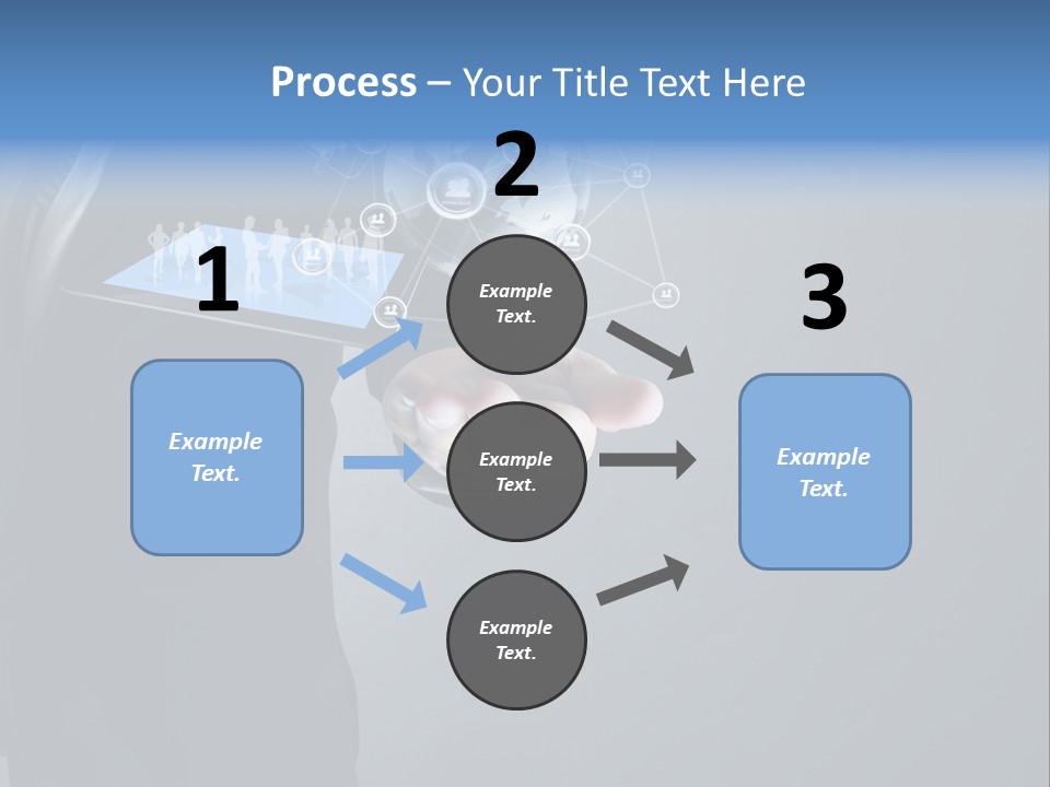 Slim Tool Holding PowerPoint Template