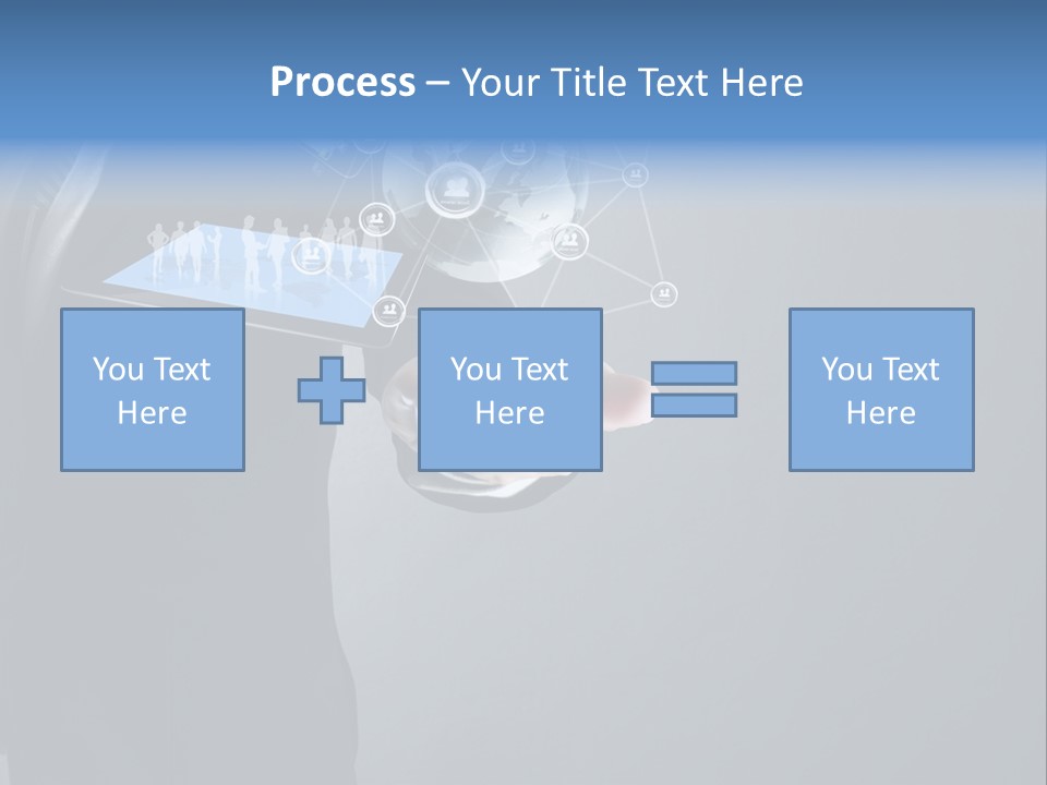 Slim Tool Holding PowerPoint Template