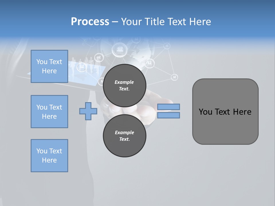 Slim Tool Holding PowerPoint Template