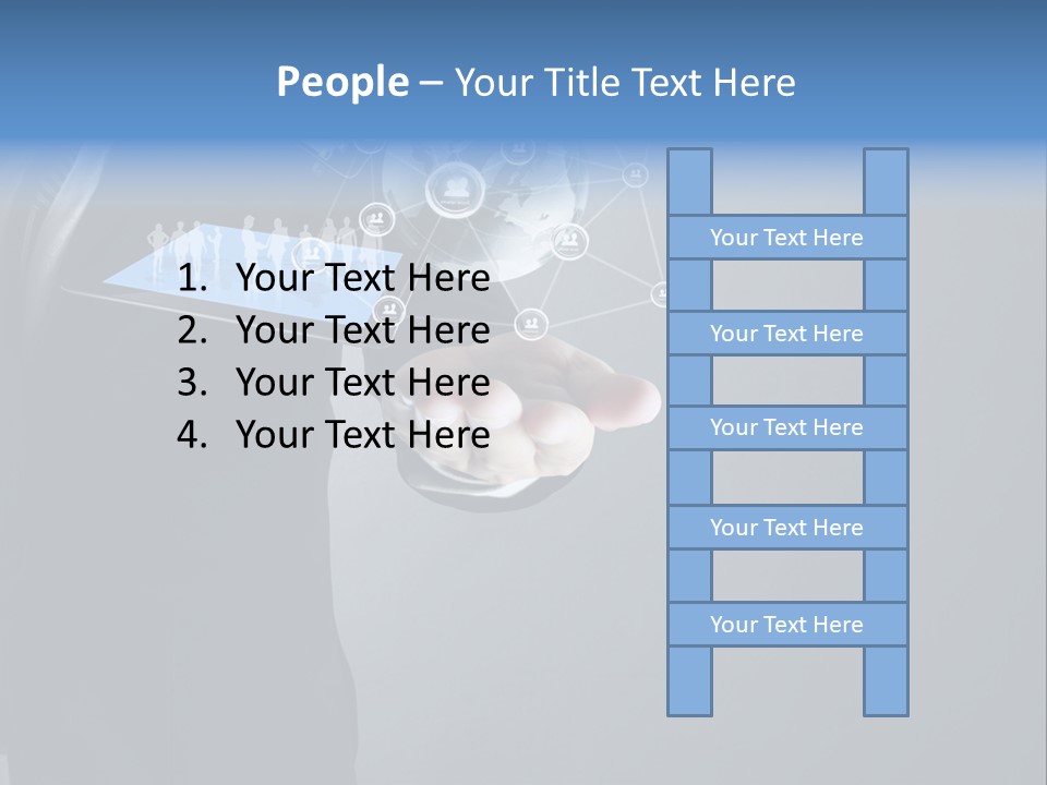 Slim Tool Holding PowerPoint Template