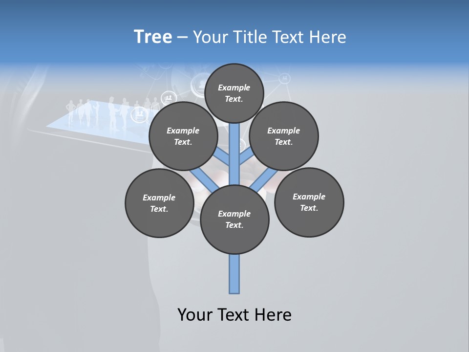 Slim Tool Holding PowerPoint Template