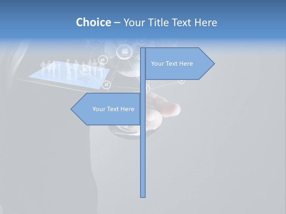 Slim Tool Holding PowerPoint Template