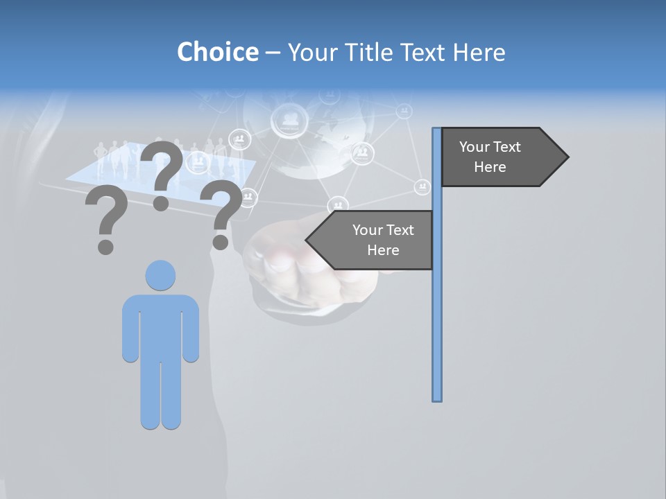Slim Tool Holding PowerPoint Template