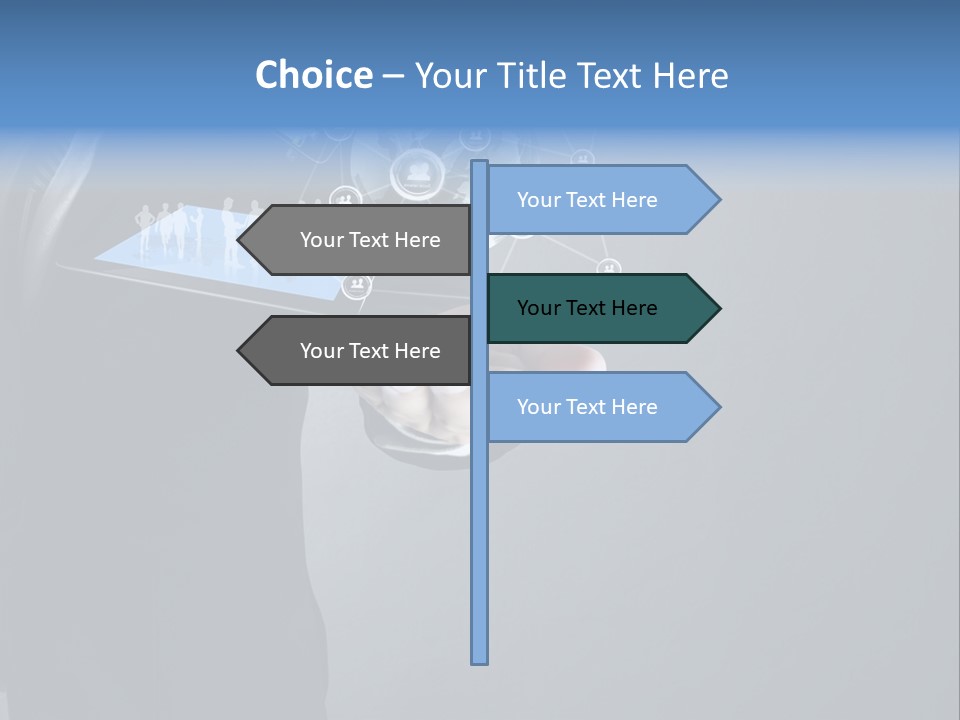 Slim Tool Holding PowerPoint Template
