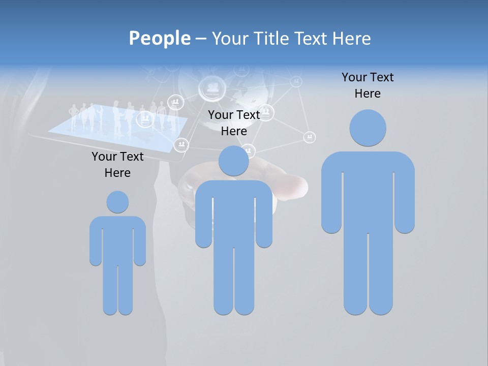 Slim Tool Holding PowerPoint Template