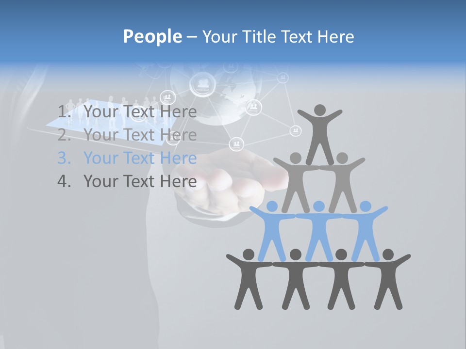 Slim Tool Holding PowerPoint Template