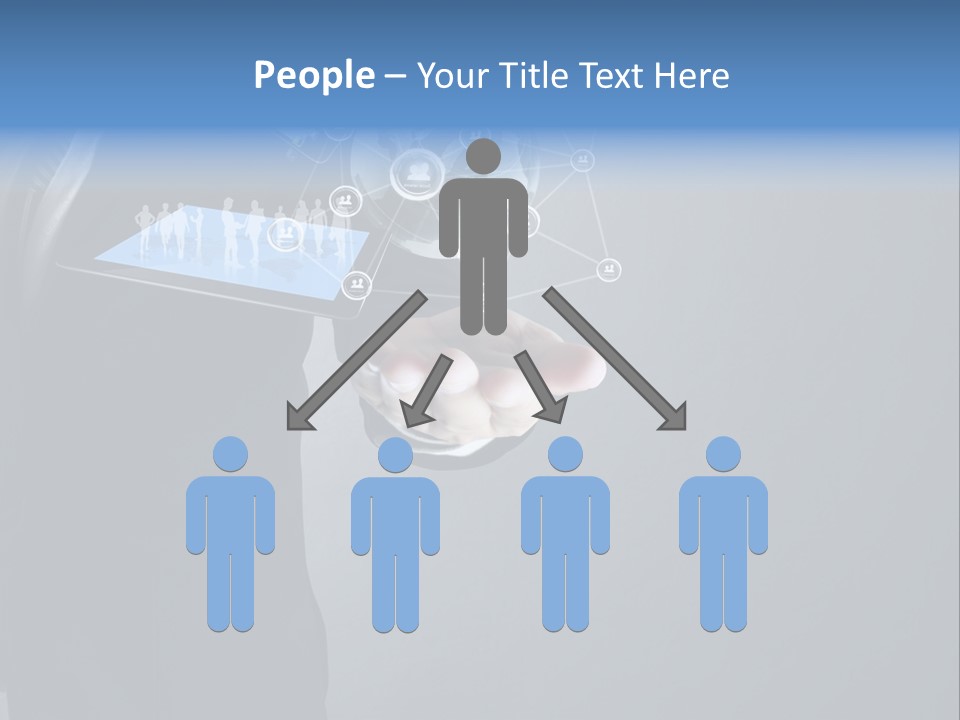 Slim Tool Holding PowerPoint Template