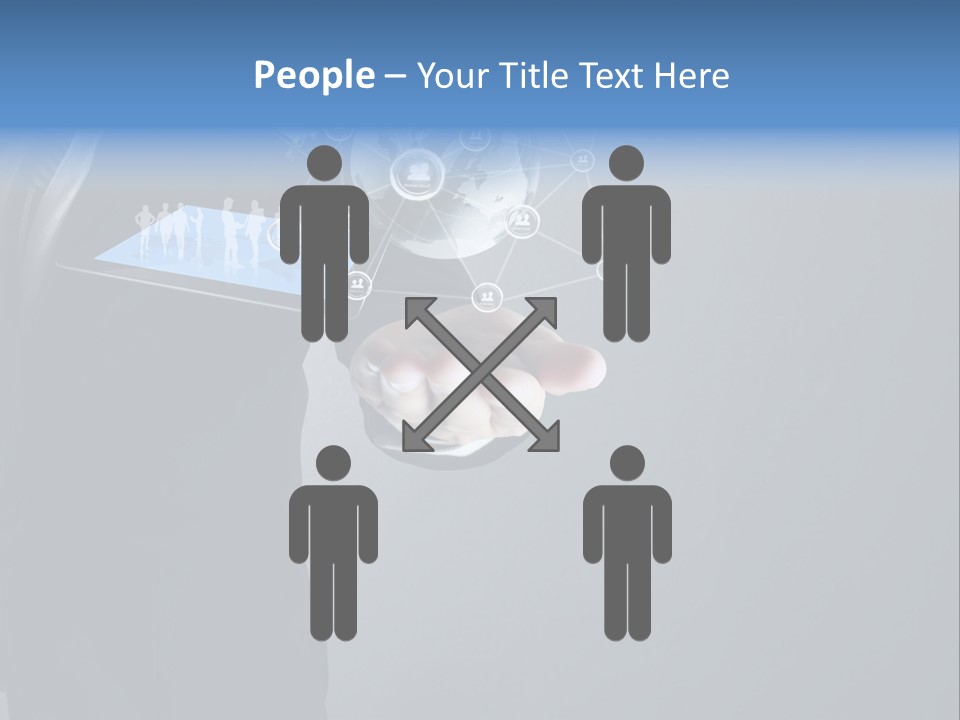 Slim Tool Holding PowerPoint Template