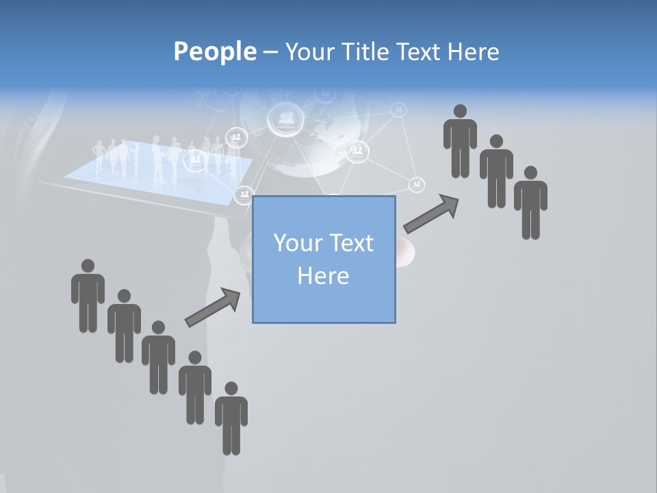 Slim Tool Holding PowerPoint Template