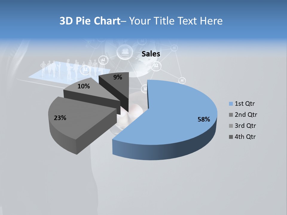 Slim Tool Holding PowerPoint Template