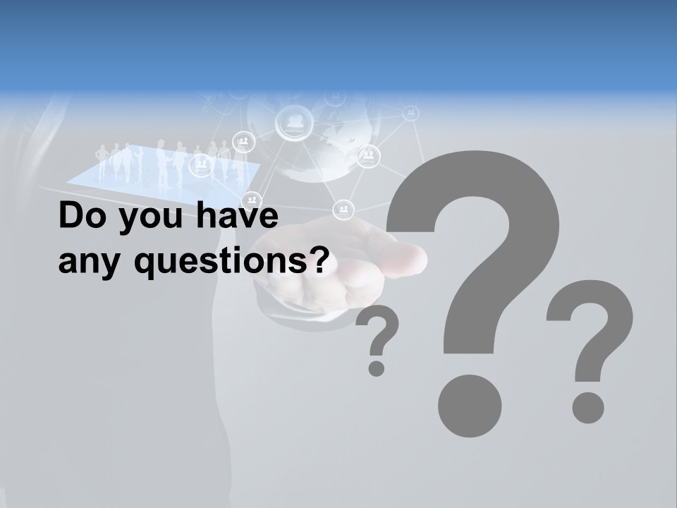 Slim Tool Holding PowerPoint Template