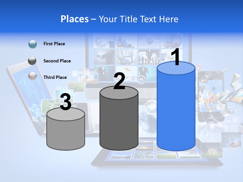 Netbook Smartphone Display PowerPoint Template